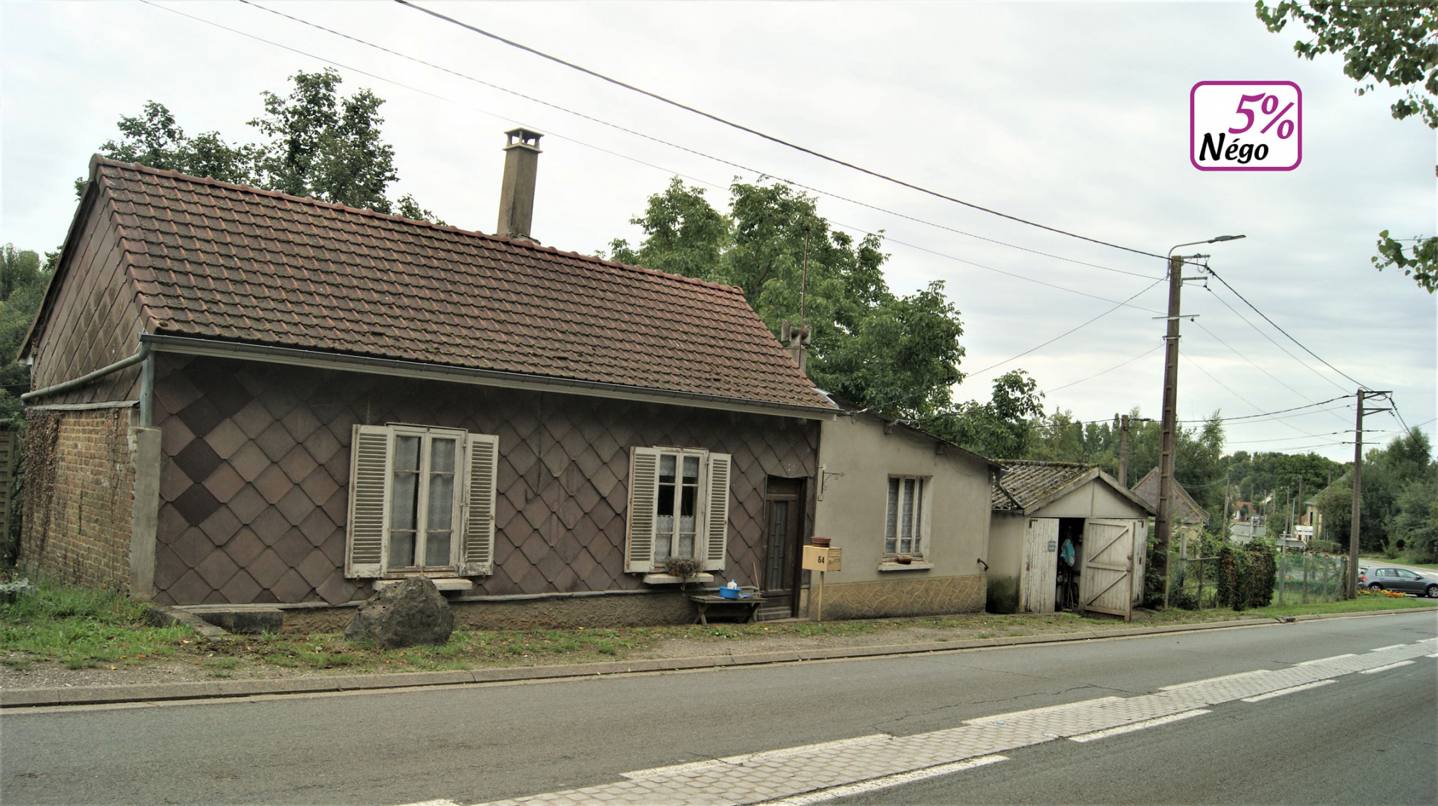 Immo80 – L'immobilier à Amiens et dans la Somme-ACHAT / VENTE Maison plain-pied à rénovée sur terrain de 850 m2 avec double garage